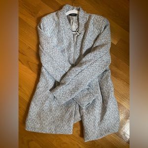 NEVER WORN- TAYSHIA POCKETED COAT - HEATHER GREY